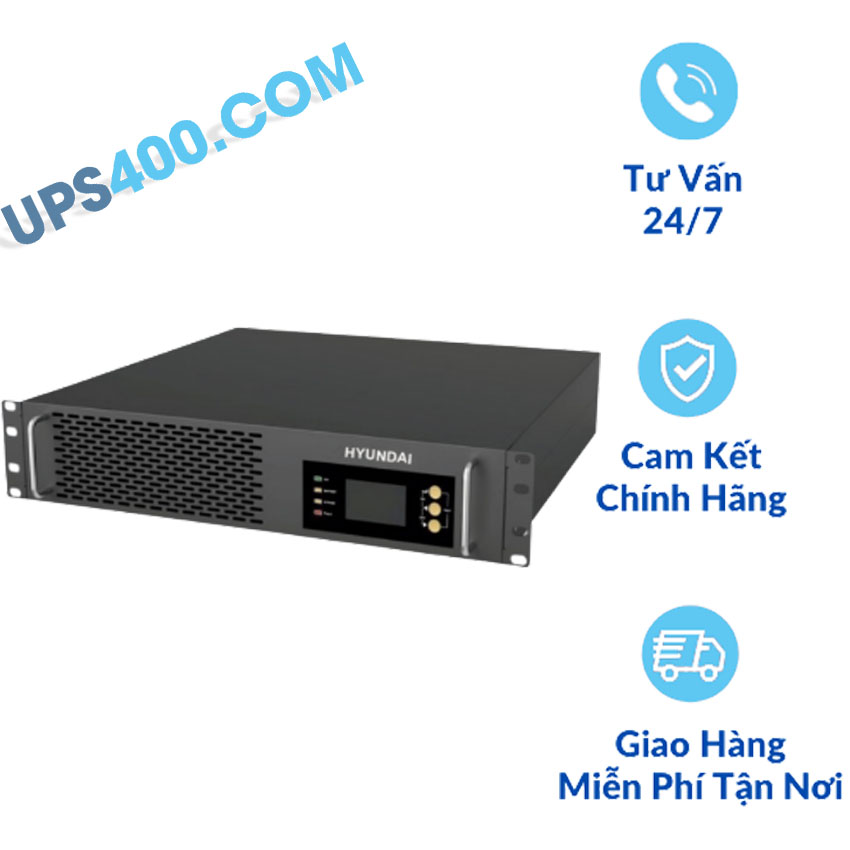 UPS Online HYUNDAI HD-2KRS (2KVA/1800W) RackMount - Pin Ngoài 