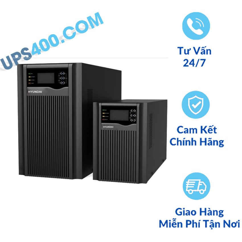 UPS Online HYUNDAI HD-2KS (2KVA/1800W) - Pin Ngoài