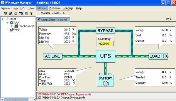 Cẩm nang cấu hình winpower cho bộ lưu điện Santak